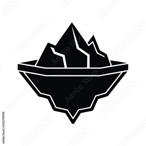 Ice Floe Icon Outline Vector Illustration