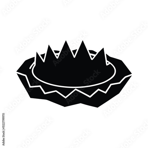 Ice Hole Icon Outline Vector Illustration