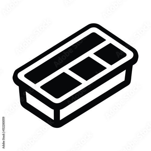 Ice Tray Icon Outline Vector Illustration