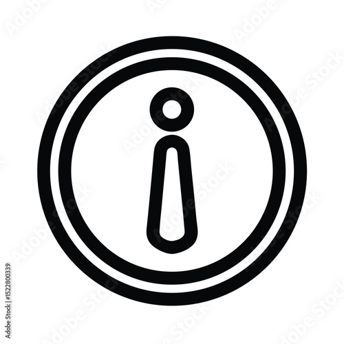 Info Icon Outline Vector Illustration