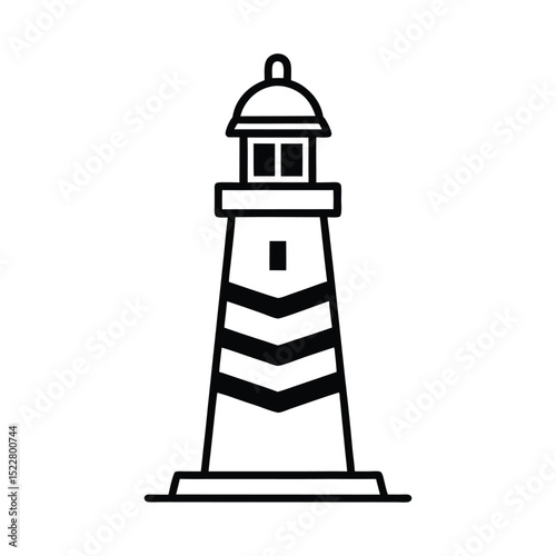 Lighthouse Icon Outline Vector Illustration