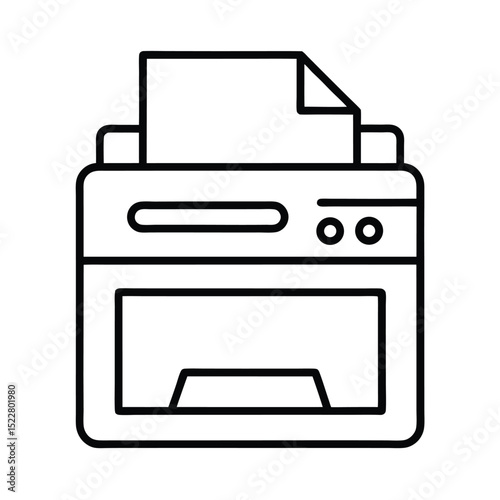 Photocopier Icon Outline Vector Illustration