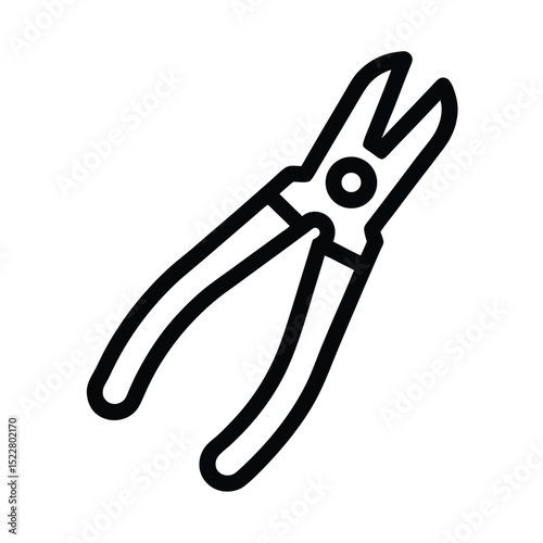 Pliers Icon Outline Vector Illustration