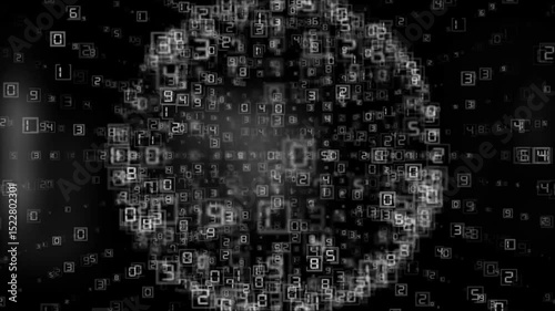 Spherical Data Burst Digital HUD