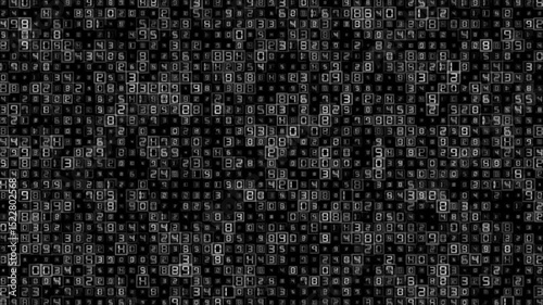 Pixel Code Rain Loop Background