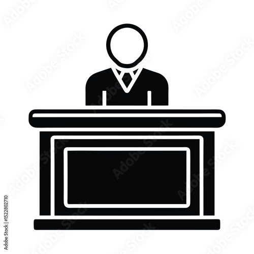 Reception Icon Outline Vector Illustration