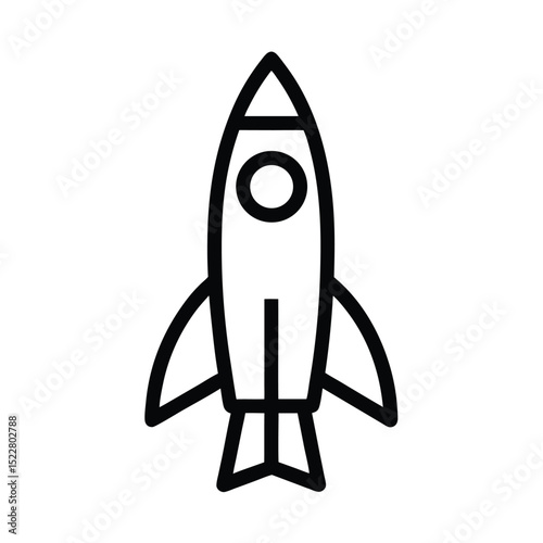 Rocket Icon Outline Vector Illustration