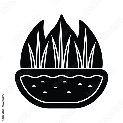 Salt Marsh Icon Outline Vector Illustration