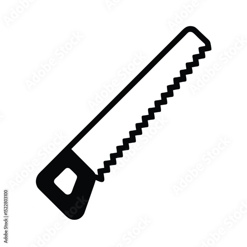 Saw Icon Outline Vector Illustration
