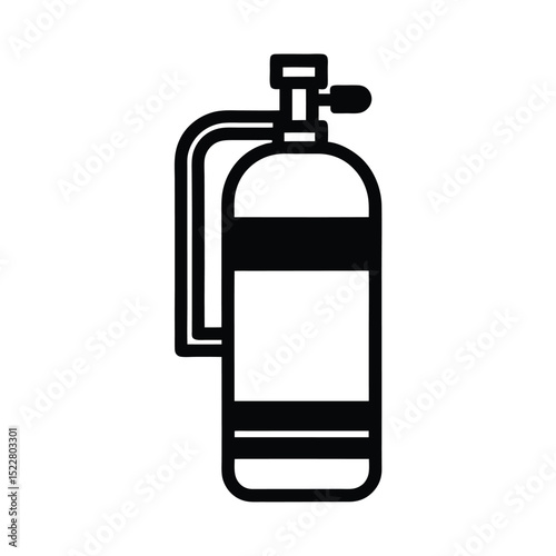 Scuba Tank Icon Outline Vector Illustration
