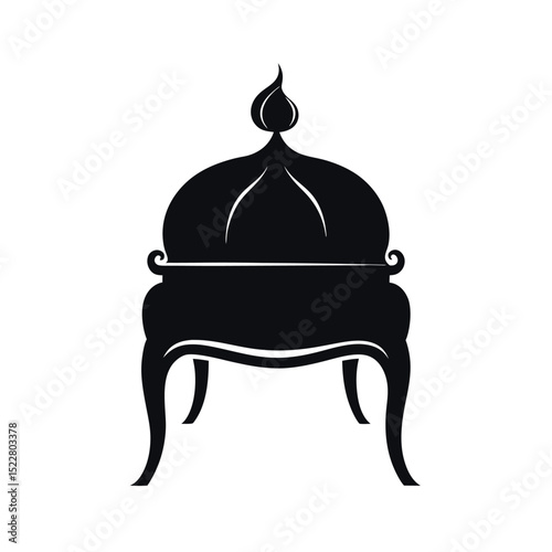 Ottoman Black Vector Silhouette Illustration