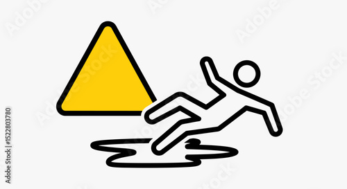Slip, Trip, and Fall Prevention Workplace Safety Icon