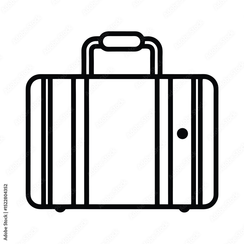 Suitcase Icon Outline Vector Illustration