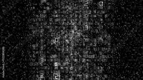 Dense Data Matrix Animation Background