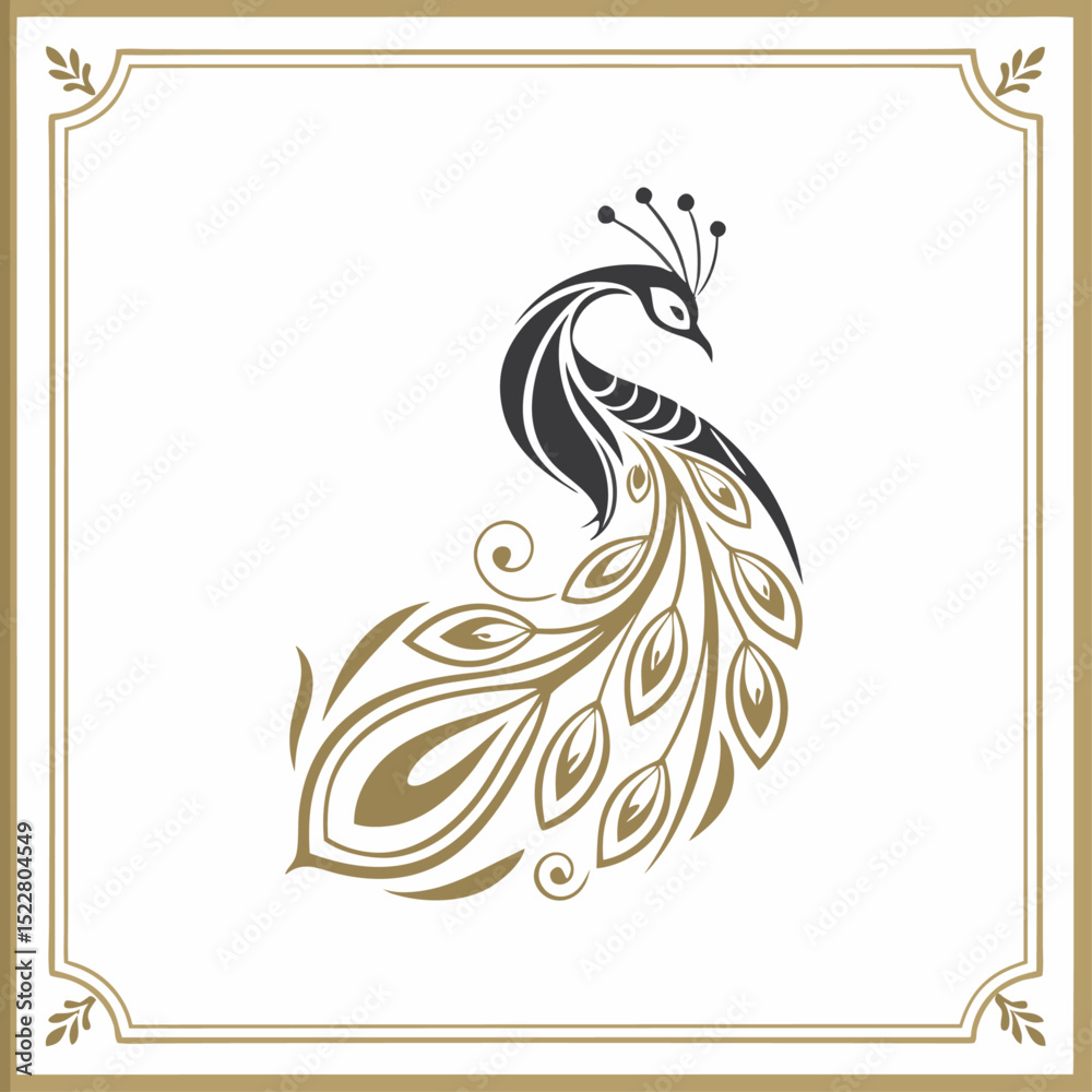 Fototapeta premium golden-elegant-logo-with-frame- (14)