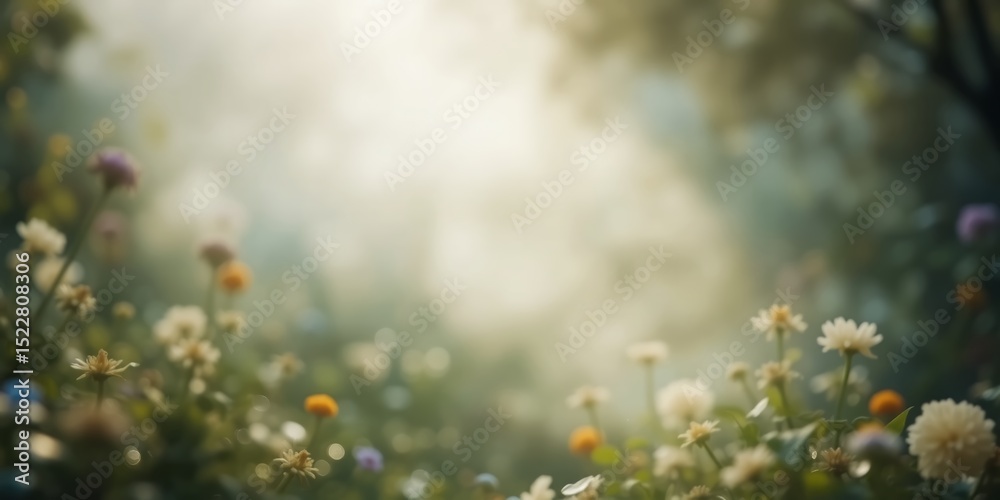 Delicate Garden Mist - Soft Focus Background Delicate Garden Mist - Soft Focus Background