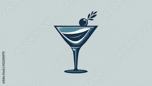 cocktail glass logos