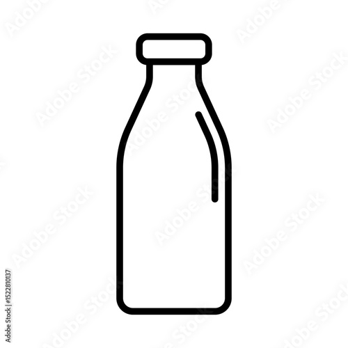 Bottle line icon. Milk bottle icon. Milk jar icon.