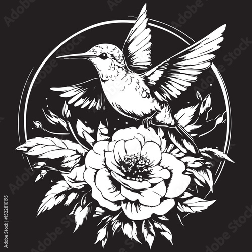 Wallpaper Mural floral, flower, vector, design, pattern, illustration, leaf, decoration, swirl, ornament, art, tattoo, element, drawing, black, border, curve, curl, plant, ornate, decor, scroll, vintage, silhouette,  Torontodigital.ca