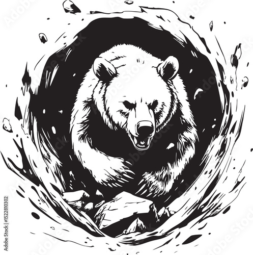 animal, sketch, mammal, vector, drawing, cat, illustration, nature, pet, fur, wildlife, black, hand drawn, wild, head, cute, dog, isolated, bear, white, shaggy, art, tail, kitten, predator