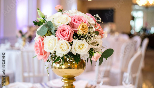 in a brightly lit setting, a lush floral arrangement serves as a centerpiece