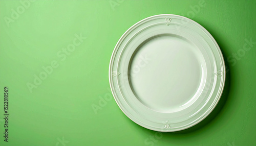 a single, round dish sits against a solid color background. the dish has concentric, raised rings on the outside with small decorative emblems. the central portion of the dish is flat and smooth