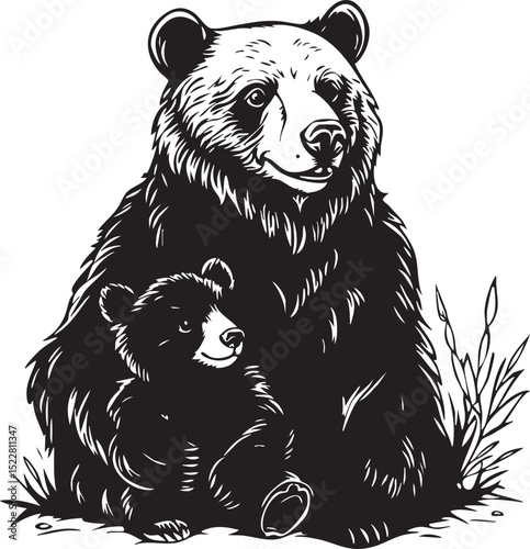 animal, mammal, sketch, cat, vector, pet, drawing, wildlife, dog, nature, fur, hand drawn, illustration, wild, cute, isolated, black, head, tail, domestic animal, bear, white, kitten, isolated on whit
