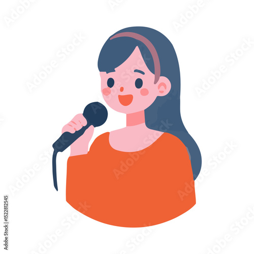 
illustration design of a singer