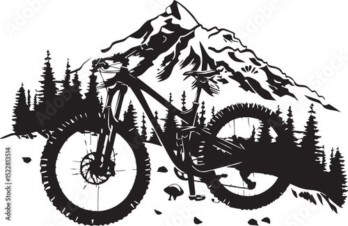 bicycle, bike, isolated, sport, wheel, cycle, cycling, transport, white, pedal, vector, black, illustration, vehicle, vintage, mountain, old, ride, race, silhouette, seat, frame, transportation, bikin