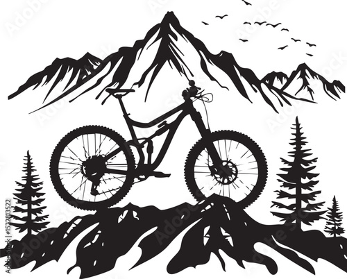 bicycle, bike, isolated, sport, wheel, cycle, cycling, transport, white, pedal, vector, black, illustration, vehicle, vintage, mountain, old, ride, race, silhouette, seat, frame, transportation, bikin