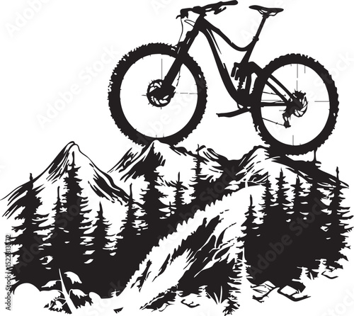bicycle, bike, isolated, sport, wheel, cycle, cycling, transport, white, pedal, vector, black, illustration, vehicle, vintage, mountain, old, ride, race, silhouette, seat, frame, transportation, bikin