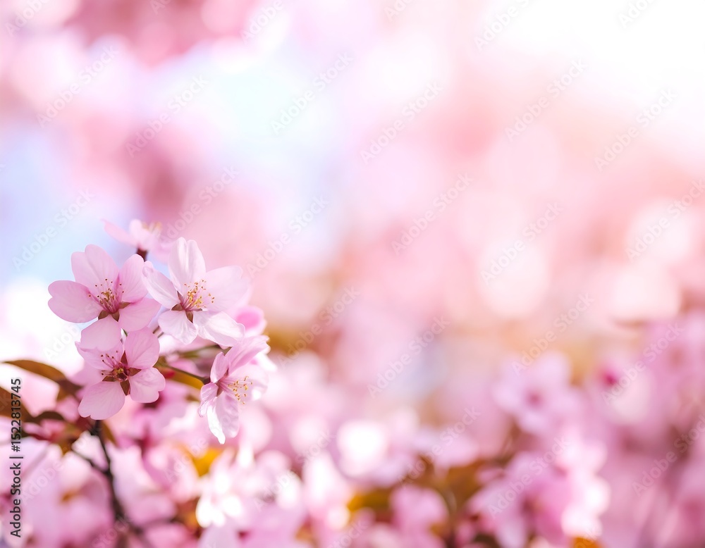Delicate pink blossoms in soft focus Delicate pink blossoms in soft focus