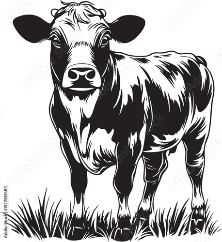 cow, animal, farm, cartoon, vector, illustration, milk, bull, white, cattle, mammal, agriculture, dairy, cute, black, calf, nature, isolated, art, silhouette, beef, livestock, drawing, goat, head