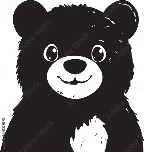 animal, sketch, mammal, vector, wildlife, nature, dog, illustration, drawing, pet, bear, black, fur, shaggy, white, hand drawn, wild, isolated, tail, head, isolated on white, cat, cute, predator, art