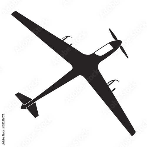 drone flying silhouette black and white