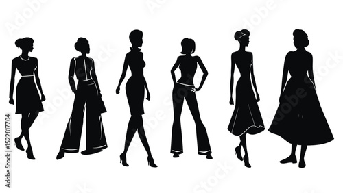 vector silhouettes of people