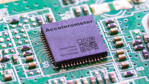 Accelerometer IC for measuring acceleration and tilt.