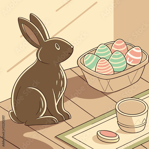 Adorable 3d animated easter bunnies hopping in festive spring scene cute eggs bunny happy image