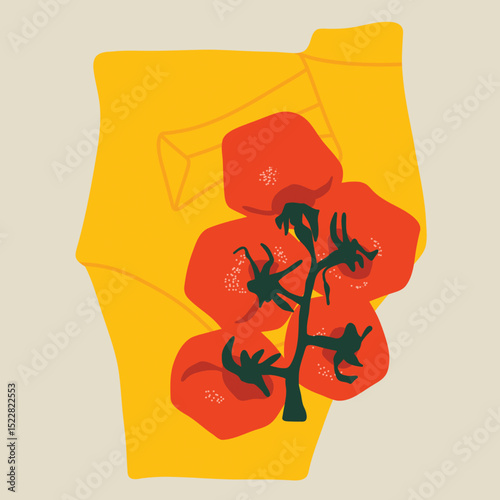 Vector illustration of red tomatoes