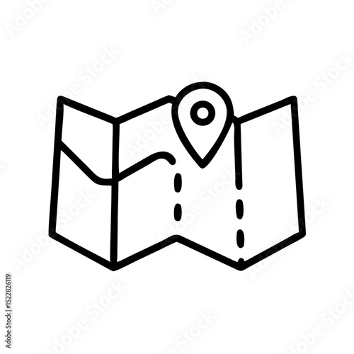 map design element perfect for logo creation, branding projects, and website decoration, offering a scalable graphic for various applications.