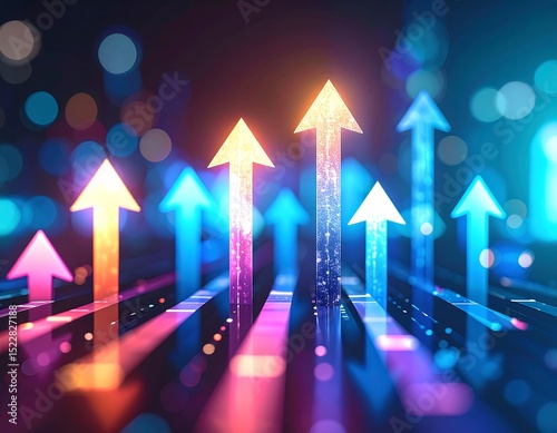 Abstract graphic of upward trending arrows (1)