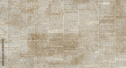Vintage newspaper background providing an artistic touch to prints and designs with aged textures and abstract patterns