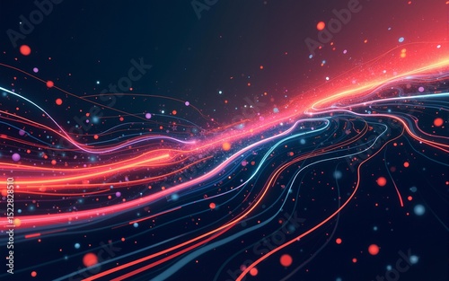 Abstract art line design. Mass gravity concept. High quality