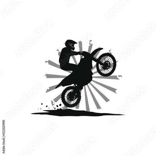 motocross rider silhouette