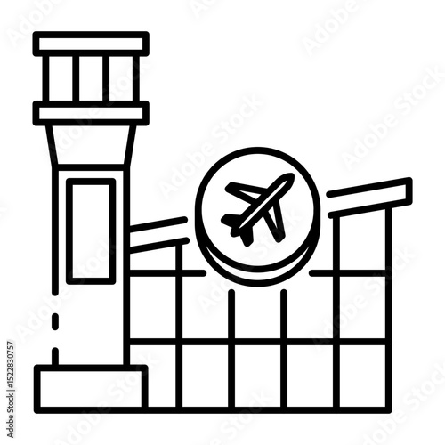 This Airport icon is suitable for Study Abroad, International student, Education, etc