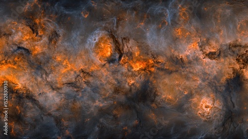 Abstract fiery cosmic landscape