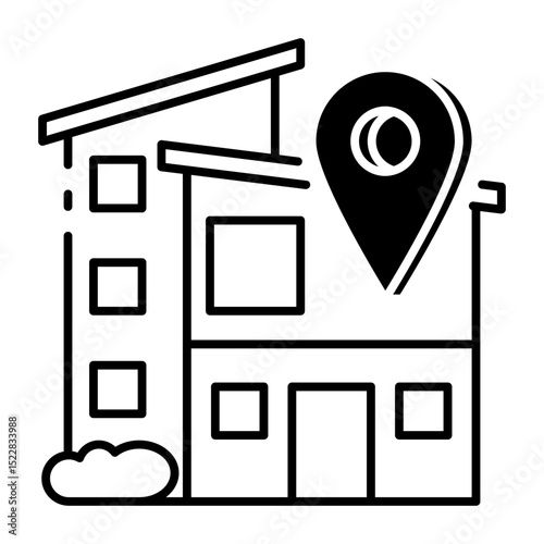 This Homestay icon is suitable for Study Abroad, International student, Education, etc
