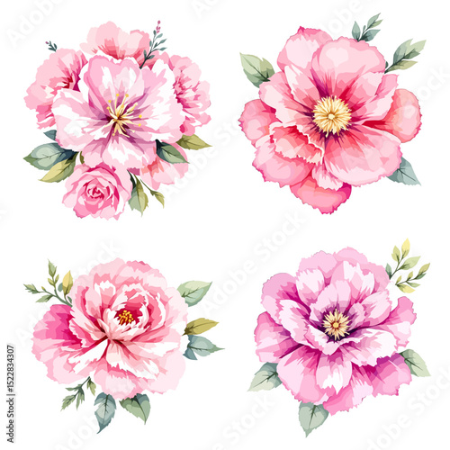 Beautiful pink and yellow gerbera daisies blooming in a spring garden