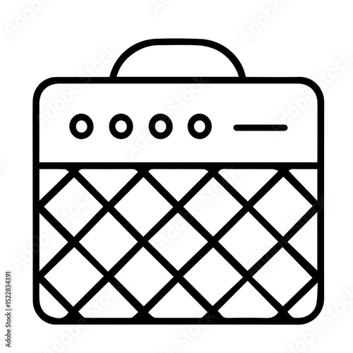guitar amp icon on white background vector
Vector line icon musical instruments