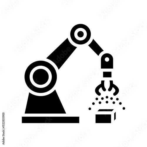 Lifting Robotic Arm - Glyph Icon